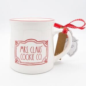 Rae Dunn Christmas Mug, Mrs. Claus Cookie Co. 20oz Ceramic Hot Cocoa Cup Gift